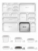 Гастроемкость из нержавеющей стали GN2/3*4 см Kocateq 23040-62