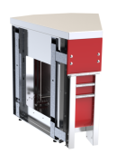 Прилавок нейтральный внутренний угловой  45 градусов линии раздачи Case Челябторгтехника RU20A45 Case 