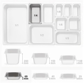 Гастроемкость из нержавеющей стали GN1/4*6,5 см Kocateq 14065-62