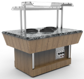 Мармит  первых блюд длиной 1505 мм островного шведского стола Челябторгтехника RM43SD