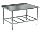 Стол производственный пристенный 70*95*87 см с решетч. полкой Кобор СРБ-95/70