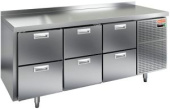 Стол холодильный Hicold GN222/TN размером 70*183,5*85 см с 6 ящиками