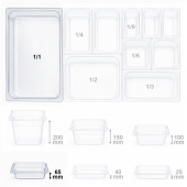 Гастроемкость из поликарбоната GN1/1*10 см Kocateq C02