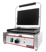 Гриль пресс Kocateq GH 811EC GL односекционный с верхней ребристой, нижней плоской пластиной  