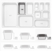 Гастроемкость из нержавеющей стали GN1/4*10 см Kocateq 14100-62