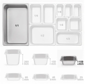 Гастроемкость из нержавеющей стали GN1/1*10 см Kocateq 11100-62