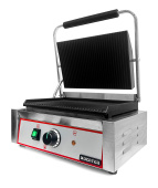 Гриль пресс Kocateq GH 811EA GL односекционный с верхней и нижней ребристой пластиной  