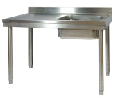 Ванна моечная размером 60*120*4 см с 1 цельнотянутым гнездом Angelo Po VS0612C