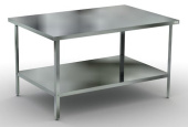 Стол производственный островной 70*180*87 см с полкой Кобор СП-180/70/430