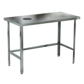 Стол производственный островной с обвязкой 70*120*87 см для сбора отходов Кобор СРО-120/70/430