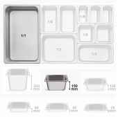 Гастроемкость из нержавеющей стали GN1/1*15 см Kocateq 11150-63