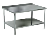Стол производственный пристенный 70*80*87 см с полкой Кобор СПБ-80/70/430