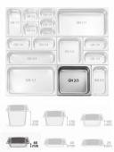 Гастроемкость из нержавеющей стали GN2/3*6,5 см Kocateq 23065-62