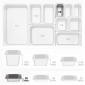 Гастроемкость из нержавеющей стали GN1/9*6,5 см Kocateq 19065-62