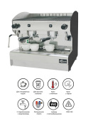 Кофемашина ACM Rounder 2 GR Compatta NERO (ACMRD002CSN) полуавтоматическая с 2 группами
