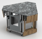 Прилавок нейтральный соединительный на 3 модуля островного шведского стола Челябторгтехника RN40SВ3