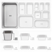 Гастроемкость из нержавеющей стали GN1/1*20 см Kocateq 11200-62