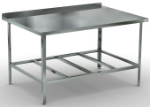 Стол производственный пристенный 60*180*87 см с решетч. полкой Кобор СРБ-180/60 