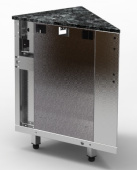 Прилавок нейтральный внешний угловой  45 градусов линии раздачи Capital Челябторгтехника RU10AS45 Capital 