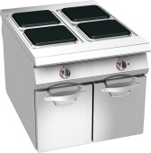 Плита электрическая с 4 квадратными чугунными конфорками (по 4кВт) на нейтральном стенде, линия Omega Angelo Po 08WPE4V