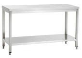 Стол производственный островной 60*60*85 см с полкой Kocateq SAT66