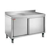 Стол-тумба производственный пристенный 70*100*90 см с раздвижными дверьми Angelo Po A10A1