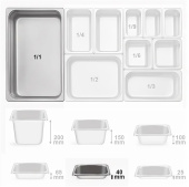 Гастроемкость из нержавеющей стали GN1/1*4 см Kocateq 11040-62