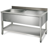 Ванна моечная 1-секционная цельнотянутая 50*50*35см с каркасом из нержавеющей стали Kocateq STR1V127L