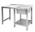 Стол рабочий Astropit АСПМБ-ПР1-125-70-90-П пристенный, размером 125*70*90 см, с моечной ванной, расположенной справа