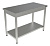 Стол производственный островной со столешницей из нерж.стали, 70*40*87см, полка сплошная Кобор СПР-40/70/П